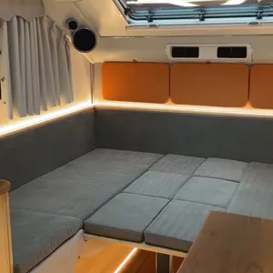 Amazing 13ft Lightweight Luxury Travel Equipments Custom RV Caravan Car For 5 Person With Parking Electric Brake