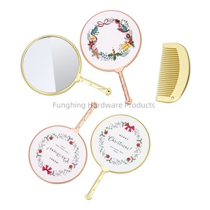 Cadeaux de Noël Mini ensemble de peignes à miroir en métal moulé sous pression Portable Design en métal pour kit cadeau Arts & Crafts - Product Image 3