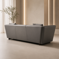 YUANCHANG Modernes PU-Leder Ecksofa-Set Hochdichter Schaumstoff Schlangenfeder-Stahlrahmen Lärchenholz-Innenrahmen Eisen