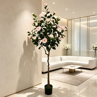 Nouvelles fleurs artificielles de mariage, faux arbre de camélia en pot, arbres artificiels, articles de Noël, décoration intérieure et extérieure pour bars et salles.