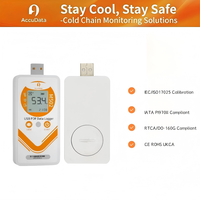 Registrador de Datos de Temperatura y Humedad USB, Gráficos Visuales, Informes Gráficos, Personalizable OEM/ODM, Material Plástico, Clasificación IP66, Pantalla LCD
