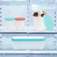 Boîte à glace rectangulaire en silicone de qualité alimentaire, gobelet à glace en plastique pour la glace maison