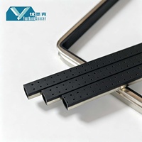 Barre d'espacement à bord chaud en acier inoxydable 8A, composite PP, à rupture thermique 0,38 W/mK, anti-condensation, durable pour mur rideau IGU