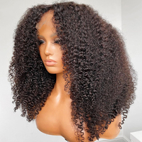 Perruques Bob Courtes Crépues Afro Kinky 13x4, Perruques Lace Front Closure en Cheveux Humains Pré-Épilés, Cheveux Vierge Brésiliens, Perruques Lace Sans Colle pour Femme