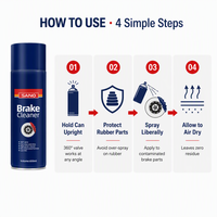 Limpiador de Frenos SANVO en Aerosol OEM 650ml, Limpiador de Piezas de Frenos Sin Cloro, Proveedor de Limpiador de Frenos Automotriz