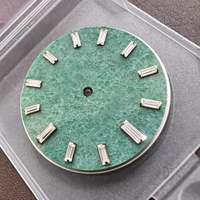 Quadrante per Orologio Stile DD 40MM in Turchese, Indici con Diamanti Taglio Baguette, Quadrante a Grana per Movimento 3255, Quadrante Sostitutivo per Orologio