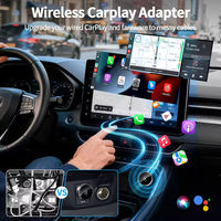 Adaptateur sans fil 2-en-1 durable pour CarPlay et Android Auto, mini, Plug and Play, WiFi 6, BT 5.4, connexion ultra-rapide, adaptateur véhicule à reconnexion automatique
