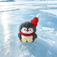 Porte-clés Pingouin en Peluche Dessin Animé Mignon, Pendentif de Sac à Dos, Breloque Décorative - Petit Cadeau pour Couples et Meilleurs Amis, Vente en Gros