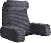 Meilleur coussin de lecture pour lit, grand coussin de dossier inclinable avec accoudoirs et poches, support dorsal pour s'asseoir au lit avec poche