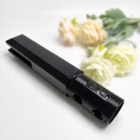 Support de fixation pour balcon et terrasse, pour tube de 12 mm, en acier inoxydable 304 noir brillant, avec insert texturé fileté pour poteau de fixation de verre