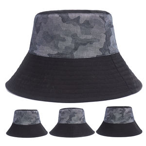 Chapeau Bob Unisexe en Coton Noir Personnalisé, Tendance Printemps-Été, Protection Solaire, Anti-Vent avec Cordon, Prêt pour la Pêche et les Fêtes, 3D - Product Image 2