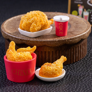 โมเดลเรซิ่นรูปไก่ทอดจิ๋ว ของตกแต่งโต๊ะทำงาน อุปกรณ์ DIY - Product Image 2