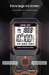 جهاز اختبار مقاومة السطح VICTOR VC385+ - أداة فحص مقاومة الكهرباء الساكنة ومقاومة العزل - Product Image 5
