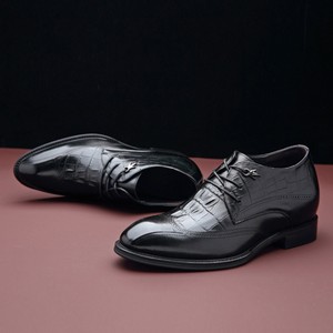 2026 New Model Men's <b>Top</b>-grain Cowhide British Style Brogue High-<b>Top</b> Casual Leather Shoes for Business Formal Derby Shoes - Product Image 2
