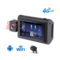 Caméra de tableau de bord pour voiture avec écran tactile de 3,0 pouces, Android 8.1, 4G, GPS, navigation, Bluetooth, WiFi, enregistreur vidéo, surveillance à distance, DVR