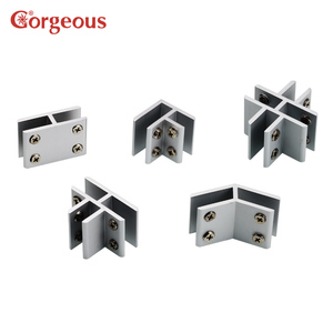<span class=keywords><strong>Alluminio</strong></span> 'T' a forma di croce stile e 'L' 'forma di vetro staffa a quattro lati metallo cornice staffa di vetro adatto per il vetro - Product Image 1
