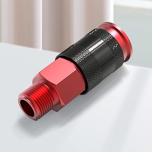 Aluminum Quick Coupling 1/4 Npt External <b>Thread</b> Pneumatic <b>Tool</b> Accessory For Retrofit Upgrade - Product Image 2