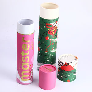Boîte en carton ronde noire kraft recyclable personnalisée Tube en papier rigide Emballage pour affiche Tube postal d'expédition avec design - Product Image 6