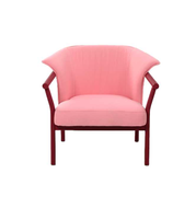 Fauteuil d'appoint capitonné distinctif en forme d'aile, couleur personnalisée pour projet FF&E de réception d'hôtel