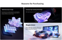 Moniteur 3D portable de 15,6 pouces à vision directe, écran 3D 4K avec caméra de suivi oculaire intelligente pour les expositions professionnelles, le bureau à domicile