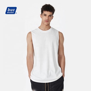 Débardeur <span class=keywords><strong>Homme</strong></span> Personnalisable en Coton Peigné, T-shirt Sans Manches Vierge pour Impression, Vente en Gros - Product Image 2