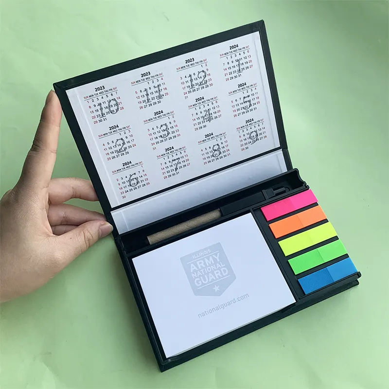 2024 Factory Direct Sale Benutzer definierte Logo Schreibtisch Kalender Notebook Schreibtisch Organizer Vintage Sticky Note Pad Set