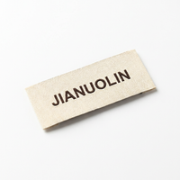 Etiqueta Tejida Jacquard de Alta Densidad JIANUOLIN, Etiqueta de Cuello de Poliéster Crema para Ropa, Prendas de Moda, Marca de Moda, Hecho en China