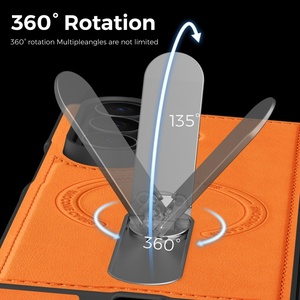 New Magnetic PU Leather Phone Case for Samsung Fold 7 3 4 5 6 With Hidden 360° Strip <b>Stand</b> <b>Wireless</b> <b>Charging</b> Shockproof Cover - Product Image 4