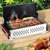 Mini grilles de barbecue portables pliantes carrées pour le jardin, la randonnée en famille, pour le camping et l'extérieur
