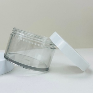 1oz 4oz 200ml 300ml Thick Wall White Wide Mouth Pink Lid Pet <b>Plastic</b> <b>Jar</b> Containers With Gold Lid - Product Image 2