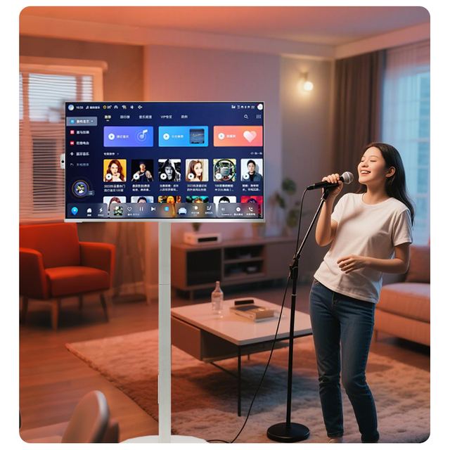 24 Inch Cheapest Portable Tv with Battery Wireless Wifi Rollable Bestie Tv Free Touch Screen Android Smart Tv with Camera