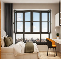 Ventanas y Puertas Corredizas Antirrobo e Impermeables para Casa, Vidrio Templado Horizontal, Ventanas Corredizas de Aluminio Resistentes a Huracanes