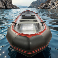Promotion Solarmarine : Bateau pneumatique à rames de 2,7 m avec plancher gonflable en PVC de 0,9 mm, léger, stable et pliable
