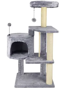 Árvore do gato do OEM, Grande torre do gato com maior rede, Muitos Poleiros Cozy Stable para Cat