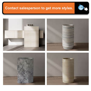 หินอ่อนธรรมชาติสีแดงสวยงามของโทสโตน พร้อมผนังกันเปื้อนแบบร่อง ดีไซน์อ่างล้างหน้าแบบแขวนผนัง สำหรับตกแต่งห้องน้ำสไตล์โมเดิร์นตามสั่ง - Product Image 5