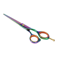 Ciseaux de coiffure professionnels pour salon de coiffure, ciseaux de coupe de cheveux pour barbier, acier inoxydable, revêtement en titane coloré