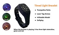 Bracelet LED avec contrôle du temps API et SDK, étanche, rechargeable, minuterie, bracelets payants