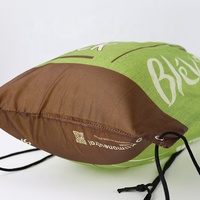 Sac à dos portable à cordon de serrage en polyester de grande capacité avec logo personnalisé Sac à dos réutilisable pour le sport écologique