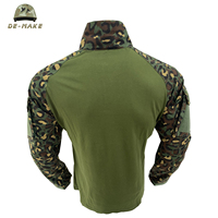 Vêtement de combat tactique unisexe à manches longues en polyester/coton Rip-Stop, uniforme de camouflage pour assaut rapide et tenue de camouflage type grenouille, vente en gros