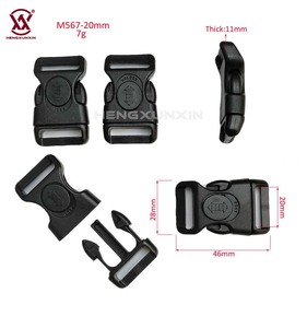 16mm 20mm 25mm Durable <span class=keywords><strong>Slip</strong></span> <span class=keywords><strong>Lock</strong></span> Hebilla de Liberación lateral de plástico Hebilla de collar de perro - Product Image 5