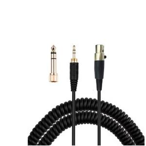 Cable de Audio <span class=keywords><strong>Kannon</strong></span> blindado para AKG Q701/Q702/Q712/Q240 Audiophile cobre desnudo TPE 6,35 adaptador enchufe resorte auriculares para juegos - Product Image 1