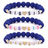 Bracelets élastiques perlés plaqués or avec breloques étoiles et lunes mignonnes et pendentif planète pour bébés filles
