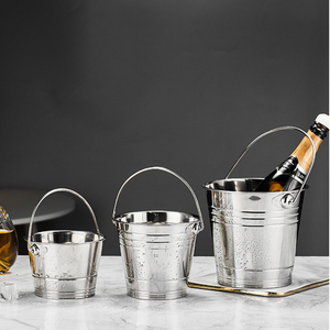 Cubo de Hielo de Acero Inoxidable 304 Premium, Enfriador de Vino y Hielo Seco de Grado Alimenticio, para Bares KTV y Fiestas en Casa - Product Image 4