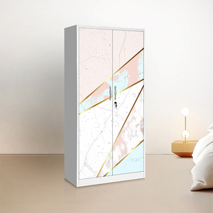 <span class=keywords><strong>Armadio</strong></span> Guardaroba Spogliatoio a 2 <span class=keywords><strong>Ante</strong></span> <span class=keywords><strong>Scorrevoli</strong></span> in Acciaio con <span class=keywords><strong>Specchio</strong></span> Mobile Contenitore Stampato per Arredamento Casa <span class=keywords><strong>Camera</strong></span> <span class=keywords><strong>da</strong></span> <span class=keywords><strong>Letto</strong></span> - Product Image 2