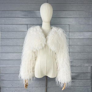 Premium White Curly Mongolian Lamb <strong>Fur</strong> Shrug Women 100% Real Tibetan Sheep <strong>Fur</strong> <strong>Bolero</strong> Genuine Tan Sheep <strong>Fur</strong> Short <strong>Jacket</strong> - Product Image 3