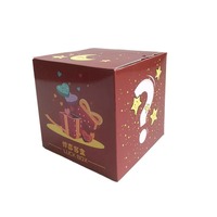Boîtes mystères personnalisées en gros avec logo de dessin animé, gaufrage, recyclables, durables, emballage cadeau de luxe moderne, boîte en papier, service OEM