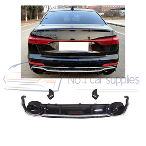 Difusor Trasero RS6 2019 2020 2021 <span class=keywords><strong>2022</strong></span> con Tubo de Escape para A6L C8, Alta Calidad, 6 Estilos A6L - Product Image 2
