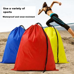Factory Oem <b>Drawstring</b> <b>Backpack</b> Zipper Pocket Light Bagpack Casual Sports Fitness Bag Polyester Waterproof Bag <b>Drawstring</b> Bag - Product Image 2