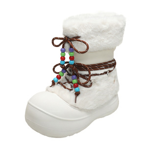 Botas de Nieve de Mujer para Invierno/Otoño 2025, de Felpa Artificial de Pelo Largo, Tipo Botín |   Suela de Goma Gruesa Antideslizante y Resistente al Frío - Product Image 2