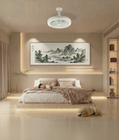 Ventilador de Techo LED E27 Moderno con Luz Regulable, Control Remoto, 3 Velocidades, Base Giratoria, Difusor de Aroma, 3 Aspas para Dormitorio